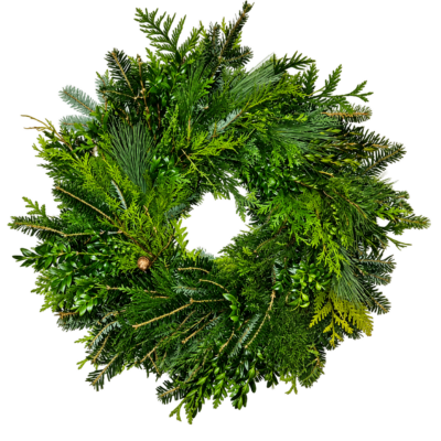 Double-faced Mixed Green Wreath